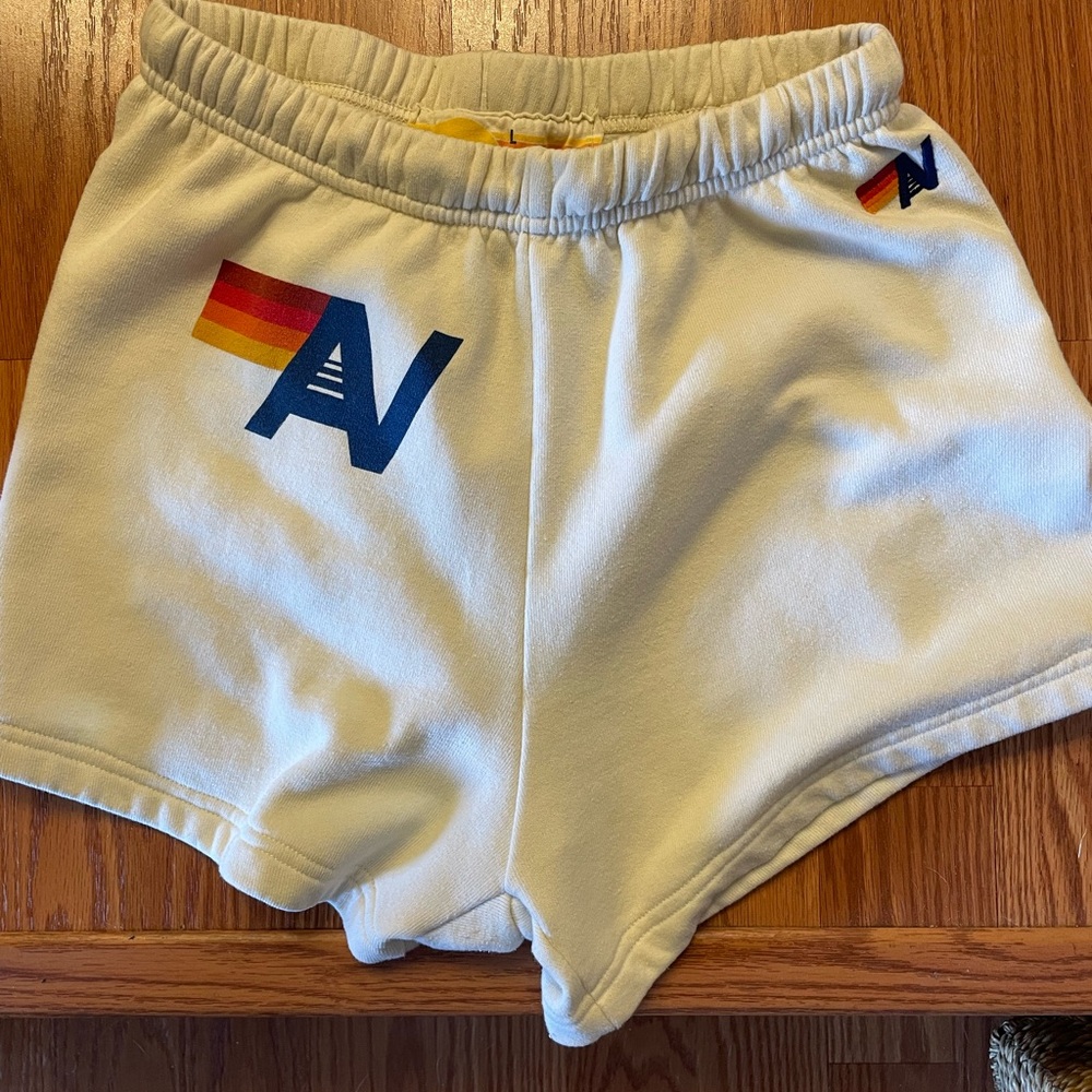 Women's Tailored Aviator Nation Vintage White Sweats Turned into Shorts